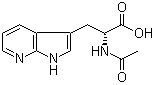 structure of CAS# 211180-00-6, (alphaR)-alpha-(Acetylamino)-1H-pyrrolo[2,3-b]pyridine-3-propanoic acid