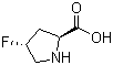 结构式 CAS# 21156-44-5, (2S,4R)-4-氟吡咯烷-2-甲酸