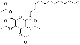 Dodecyl 2-(acetylamino)-2-deoxy-beta-D-glucopyranoside 3,4,6-triacetate molecular structure (CAS 211567-22-5)