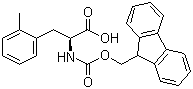 结构式 CAS# 211637-75-1, Fmoc-L-2-甲基苯丙氨酸; N-(9-芴甲氧羰酰基)-L-2-甲基苯丙氨酸