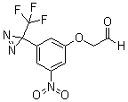 structure of CAS# 212207-96-0, [3-Nitro-5-[3-(trifluoromethyl)-3H-diazirin-3-yl]phenoxy]acetaldehyde