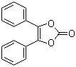 结构式 CAS# 21240-34-6, 4,5-二苯基-1,3-二氧戊环烯-2-酮; 苯偶姻环碳酸酯; 1,2-二苯基亚乙烯基碳酸酯