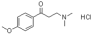 structure of CAS# 2125-49-7, beta-(Dimethylamino)-4'-methoxypropiophenone hydrochloride;3-Dimethylamino-1-(4-methoxyphenyl)-1-propanone hydrochloride; NSC 692750