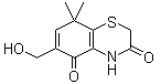 structure of CAS# 212701-97-8, 4,8-Dihydro-7-(hydroxymethyl)-8,8-dimethyl-2H-1,4-benzothiazine-3,5-dione