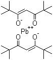 structure of CAS# 21319-43-7, Bis(2,2,6,6-tetramethyl-3,5-heptanedionato)lead(II)