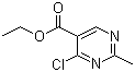 4-氯-2-甲基-5-嘧啶羧酸乙酯分子结构 (CAS 2134-36-3)