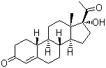结构式 CAS# 2137-18-0, 孕诺酮