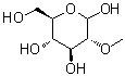 甲基 2-D-吡喃葡萄糖苷分子结构 (CAS 2140-41-2)
