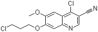 结构式 CAS# 214470-68-5, 4-氯-7-(3-氯丙氧基)-3-氰基-6-甲氧基喹啉