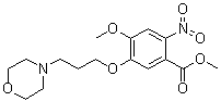 structure of CAS# 214472-37-4, 4-Methoxy-5-(3-(morpholin-4-yl)propoxy)-2-nitrobenzoic acid methyl ester;Methyl 4-methoxy-5-(3-morpholinopropoxy)-2-nitrobenzoate