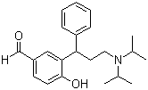 structure of CAS# 214601-15-7, 3-[3-[Bis(1-methylethyl)amino]-1-phenylpropyl]-4-hydroxybenzaldehyde