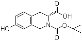 structure of CAS# 214630-00-9, (3R)-2-(tert-Butoxycarbonyl)-7-hydroxy-1,2,3,4-tetrahydroisoquinoline-3-carboxylic acid;Boc-D-Tic(OH)-OH