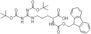 Fmoc-D-Arg(Boc)2-OH molecular structure (CAS 214852-34-3)