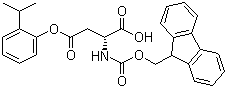 N-[(9H-芴-9-基甲氧基)羰基]-D-天冬氨酸 4-[2-(1-甲基乙基)苯基]酯分子结构 (CAS 214852-39-8)