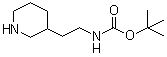 structure of CAS# 215305-98-9, (2-(Piperidin-3-yl)ethyl)carbamic acid tert-butyl ester