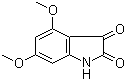 structure of CAS# 21544-81-0, 4,6-Dimethoxy-2,3-dioxoindoline;4,6-Dimethoxyindole-2,3-dione; 4,6-Dimethoxyindoline-2,3-dione; 4,6-Dimethoxyisatin