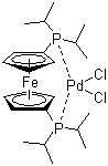 [1,1'-Bis(diisopropylphosphino)ferrocene]dichloropalladium molecular structure (CAS 215788-65-1)