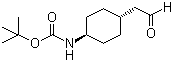 结构式 CAS# 215790-29-7, 反式-2-[4-[(叔丁基氧羰基)氨基]环己基]乙醛
