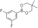 结构式 CAS# 216393-57-6, 3,5-二氟苯硼酸新新戊二醇酯