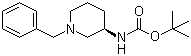 结构式 CAS# 216854-24-9, R)-1-苄基-3-N-叔丁氧羰基氨基哌啶