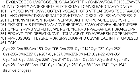structure of CAS# 216974-75-3, Bevacizumab;Avastatin; Avastin; Bevacituzumab