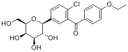 structure of CAS# 2169998-23-4, Dapagliflozin Keto Impurity;[2-chloro-5-[(2S,3R,4R,5R,6R)-3,4,5-trihydroxy-6-(hydroxymethyl)oxan-2-yl]phenyl]-(4-ethoxyphenyl)methanone