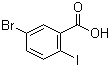 结构式 CAS# 21740-00-1, 5-溴-2-碘苯甲酸