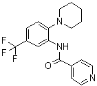 structure of CAS# 218156-96-8, N-[2-(1-Piperidinyl)-5-(trifluoromethyl)phenyl]-4-pyridinecarboxamide
