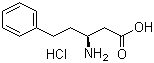 结构式 CAS# 218278-62-7, (S)-3-氨基-5-苯基戊酸盐酸盐