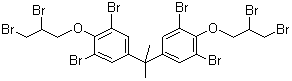 四溴双酚 A 双(二溴丙基)醚分子结构 (CAS 21850-44-2)