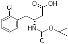 structure of CAS# 218608-93-6, Boc-(R)-3-Amino-4-(2-chlorophenyl)butyric acid;(R)-N-(tert-Butoxycarbonyl)-3-amino-4-(2-chlorophenyl)butyric acid