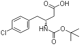 structure of CAS# 218608-96-9, Boc-(R)-3-Amino-4-(4-chlorophenyl)butyric acid;(R)-N-(tert-Butoxycarbonyl)-3-amino-4-(4-chlorophenyl)butyric acid