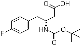 Boc-(R)-3-Amino-4-(4-fluorophenyl)butyric acid molecular structure (CAS 218609-00-8)