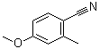 structure of CAS# 21883-13-6, 4-Methoxy-2-methylbenzonitrile