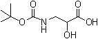 3-(tert-Butoxycarbonylamino)-2-hydroxypropanoic acid molecular structure (CAS 218916-64-4)