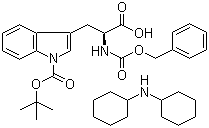 1-[(1,1-Dimethylethoxy)carbonyl]-N-[(phenylmethoxy)carbonyl]-L-tryptophan dicylohexylammonium salt molecular structure (CAS 218938-57-9)