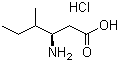 L-beta-高异亮氨酸盐酸盐分子结构 (CAS 219310-10-8)