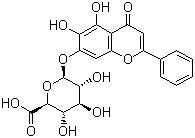 结构式 CAS# 21967-41-9, 黄芩甙; 黄芩素; 贝加灵; 黄芩苷