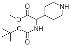 alpha-[[(1,1-Dimethylethoxy)carbonyl]amino]-4-piperidineacetic acid methyl ester molecular structure (CAS 219832-76-5)
