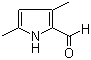3,5-二甲基-2-吡咯甲醛分子结构 (CAS 2199-58-8)