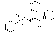 4-Methylbenzenesulfonic acid 2-[2-oxo-1-phenyl-2-(1-piperidinyl)ethylidene]hydrazide molecular structure (CAS 219915-67-0)