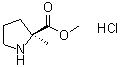 结构式 CAS# 220060-08-2, 2-甲基-L-脯氨酸甲酯盐酸盐