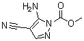 5-Amino-4-cyano-1H-pyrazole-1-carboxylic acid methyl ester molecular structure (CAS 220131-57-7)