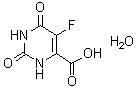 5-氟-1,2,3,6-四氢-2,6-二氧代-4-嘧啶羧酸一水合物分子结构 (CAS 220141-70-8)
