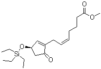 结构式 CAS# 220328-59-6, (5Z)-7-[(3R)-5-氧代-3-[(三乙基硅烷基)氧基]-1-环戊烯-1-基]-5-庚烯酸甲酯