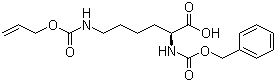 结构式 CAS# 220369-84-6, N-苄氧羰基-N'-烯丙氧羰基-L-赖氨酸