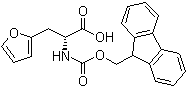(alphaR)-alpha-[[(9H-Fluoren-9-ylmethoxy)carbonyl]amino]-2-furanpropanoic acid molecular structure (CAS 220497-85-8)