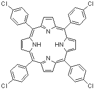 结构式 CAS# 22112-77-2, 中位-四(4-氯苯基)卟吩