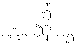 N6-[(1,1-Dimethylethoxy)carbonyl]-N2-[(phenylmethoxy)carbonyl]-L-lysine 4-nitrophenyl ester molecular structure (CAS 2212-69-3)