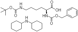 N-Cbz-N'-Boc-L-赖氨酸二环己胺盐分子结构 (CAS 2212-76-2)